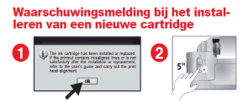 Waarschuwing niet originele cartridge